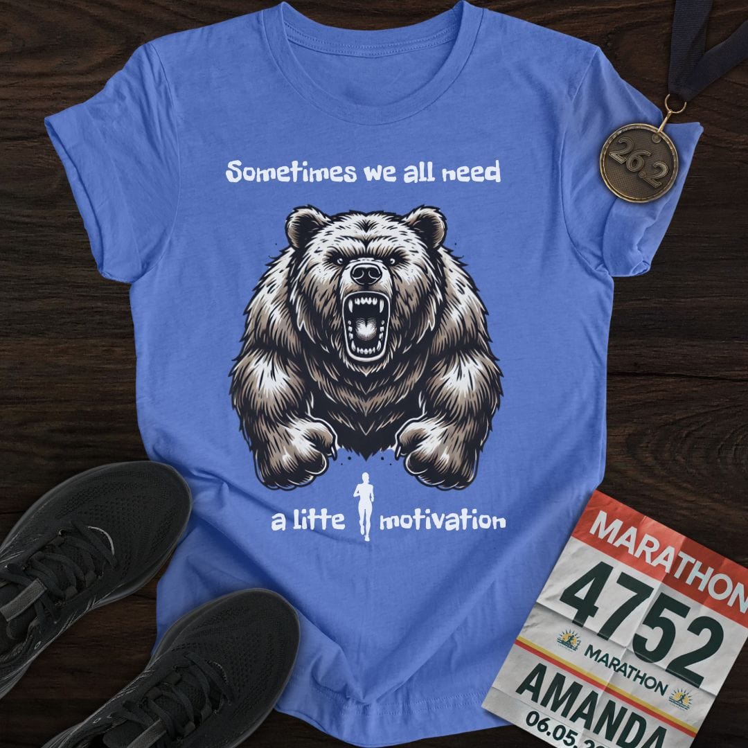 Printify T-Shirt Heather Royal / S Bear Motivation T-Shirt