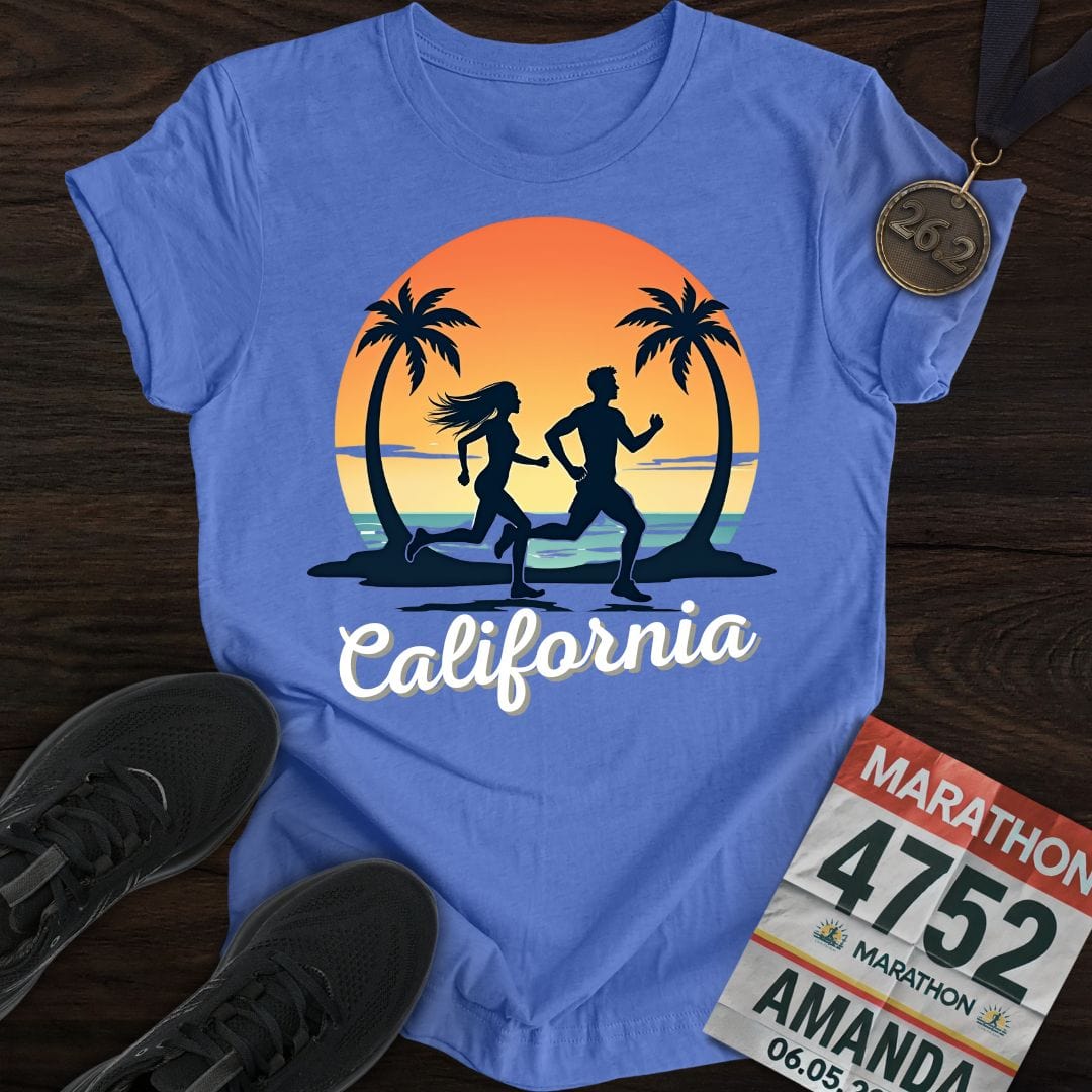 Printify T-Shirt Heather Royal / S California Runner T-shirt