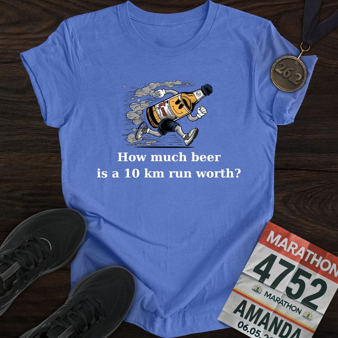 Printify T-Shirt Heather Royal / S Drink Beer Run 10KM T-Shirt
