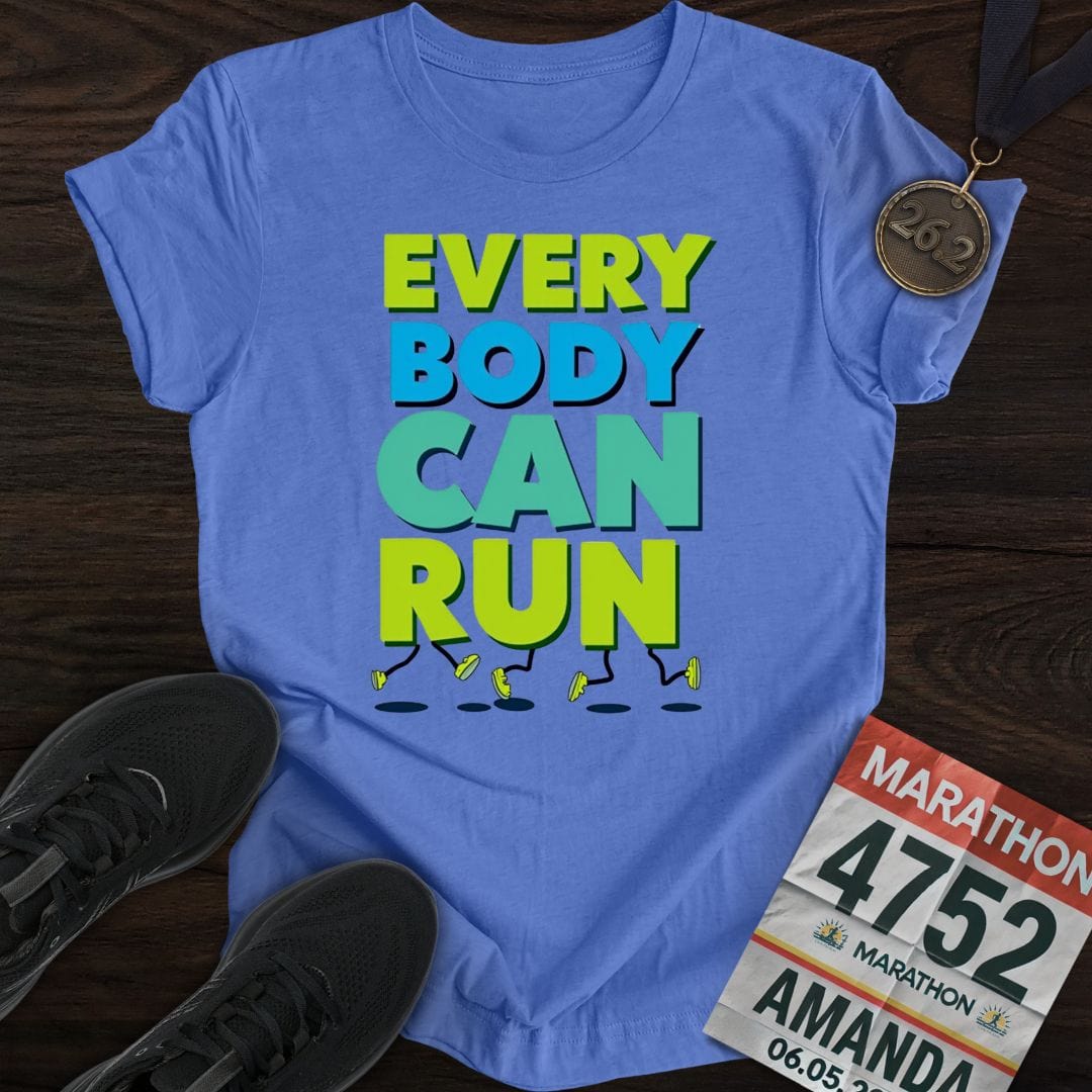 Printify T-Shirt Heather Royal / S Every Body Can Run T-shirt