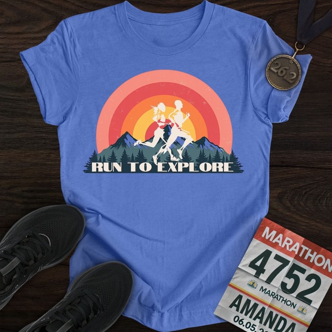 Printify T-Shirt Heather Royal / S Explore Runner T-shirt