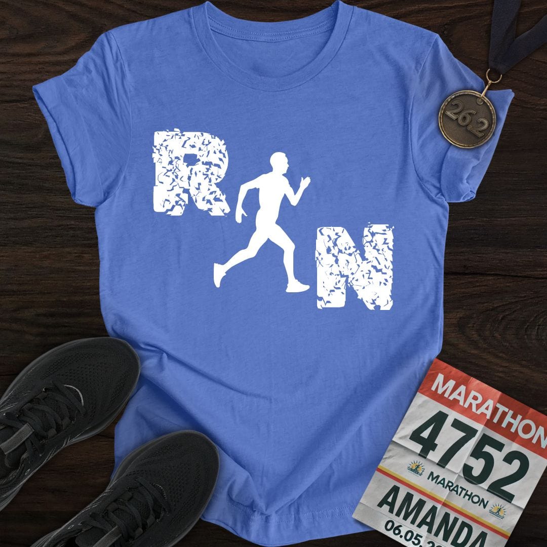 Printify T-Shirt Heather Royal / S Just Run, Man T-Shirt