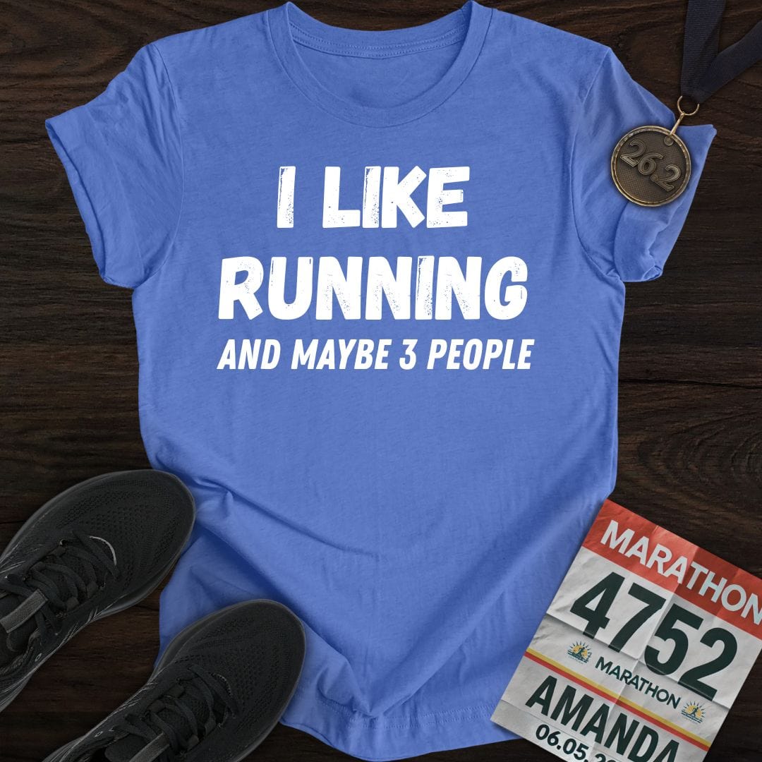 Printify T-Shirt Heather Royal / S Like Running & 3 People T-shirt