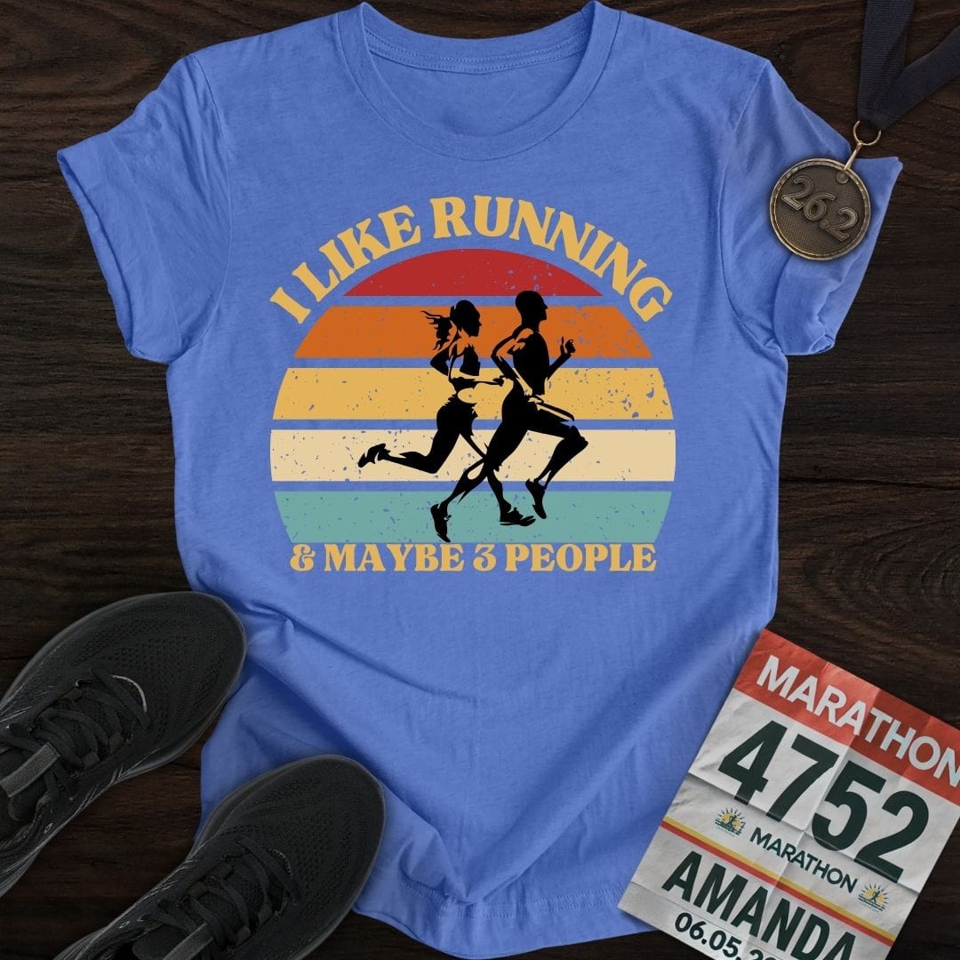Printify T-Shirt Heather Royal / S Loving the Run, and a Few People T-shirt