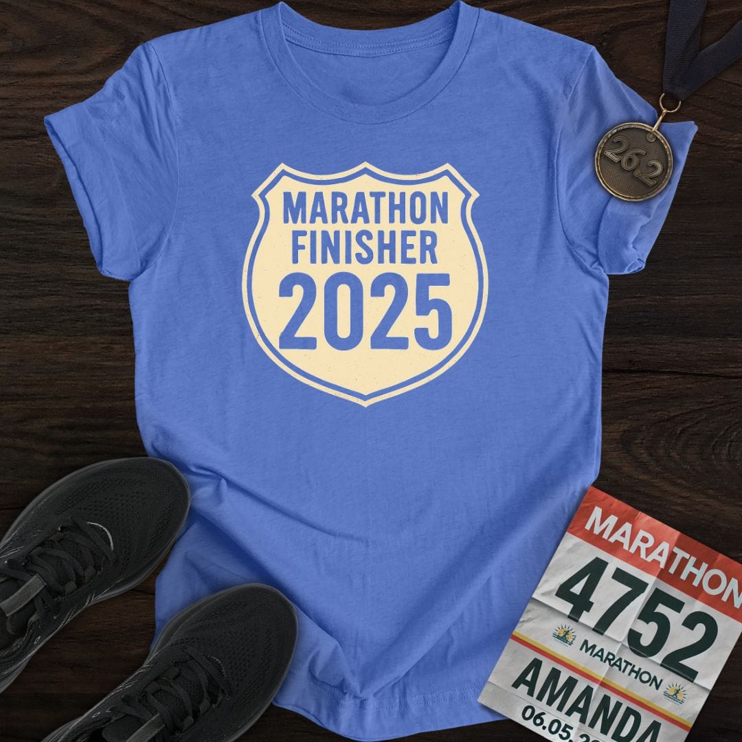 Printify T-Shirt Heather Royal / S Marathon Finisher 2025 T-Shirt