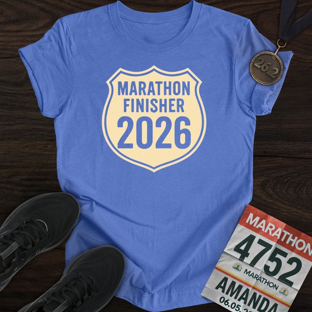 Printify T-Shirt Heather Royal / S Marathon Finisher 2026 T-Shirt
