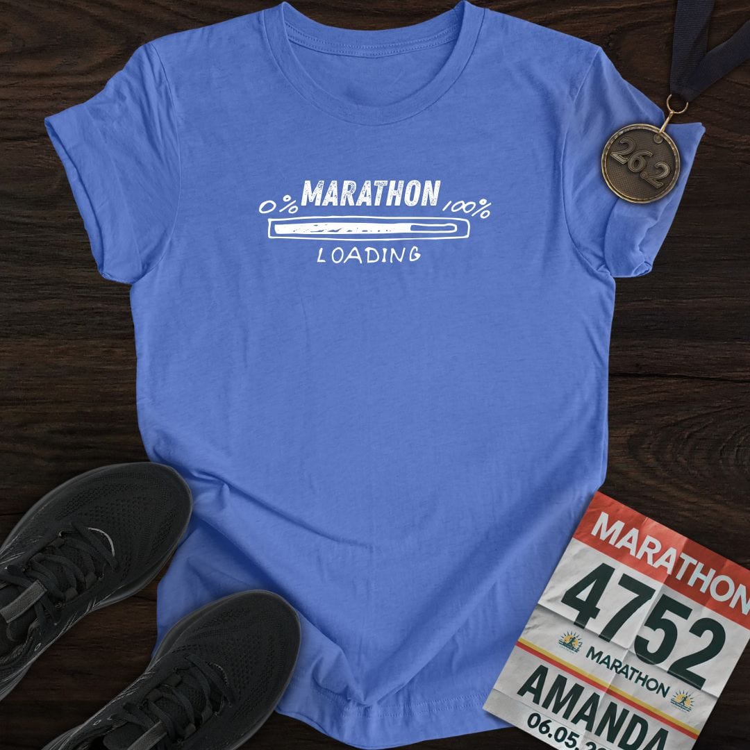 Printify T-Shirt Heather Royal / S Marathon Loading T-Shirt