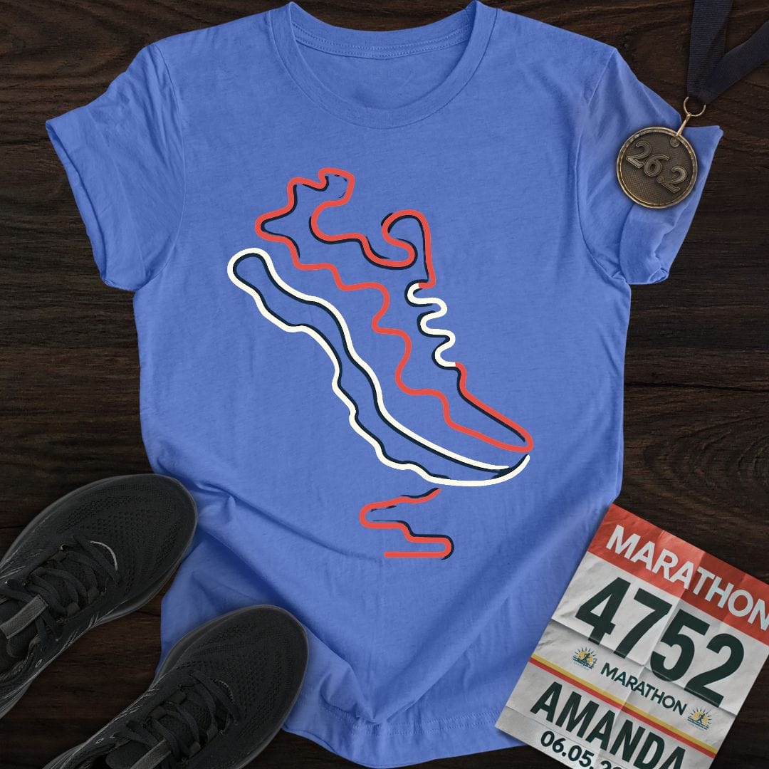 Printify T-Shirt Heather Royal / S Marathon Route T-Shirt