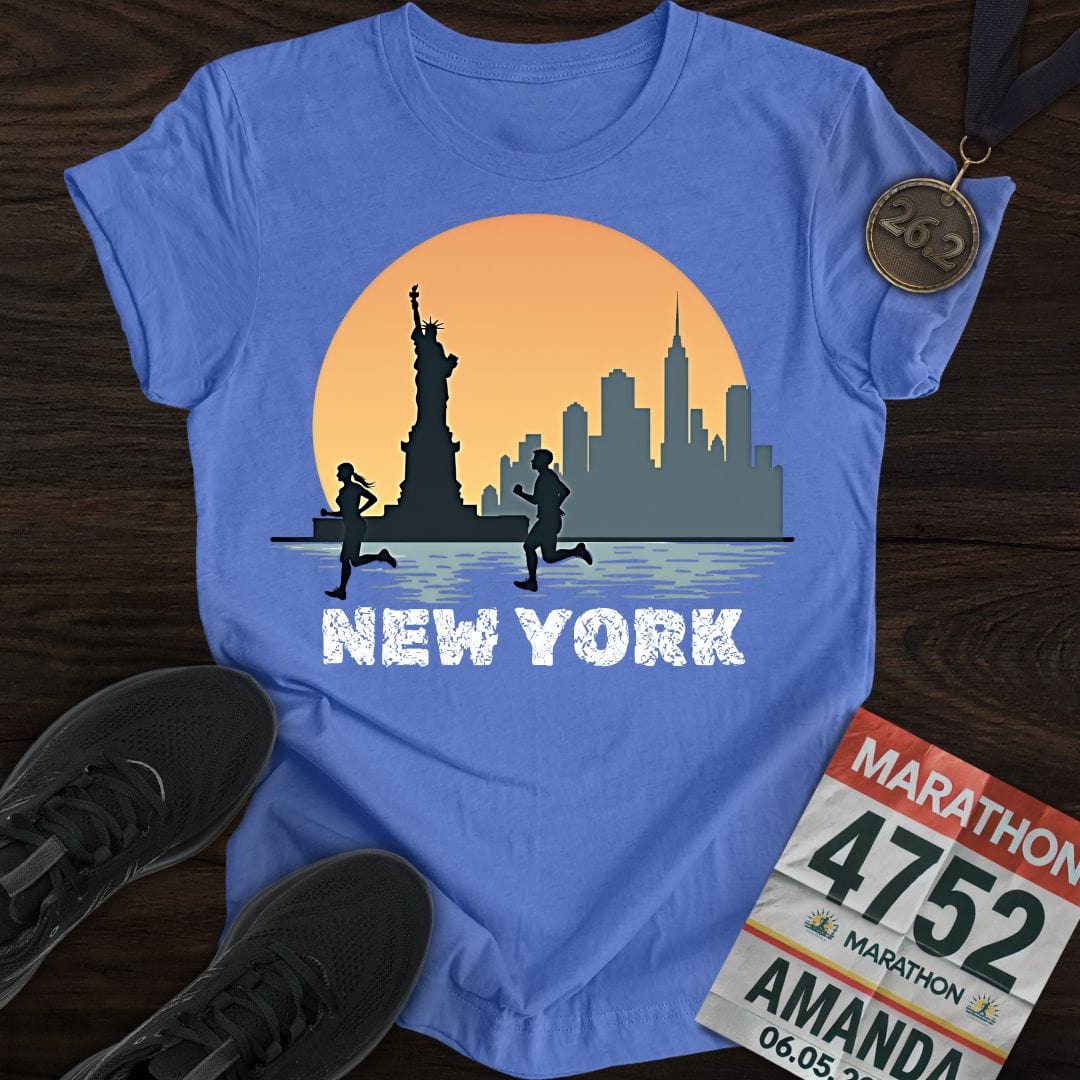 Printify T-Shirt Heather Royal / S New York Runner T-shirt
