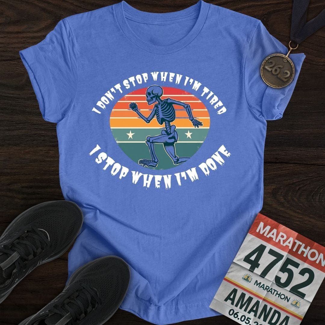 Printify T-Shirt Heather Royal / S No Quit Run T-shirt