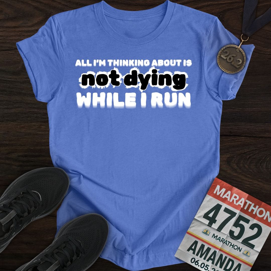 Printify T-Shirt Heather Royal / S Not Die Just Run T-shirt