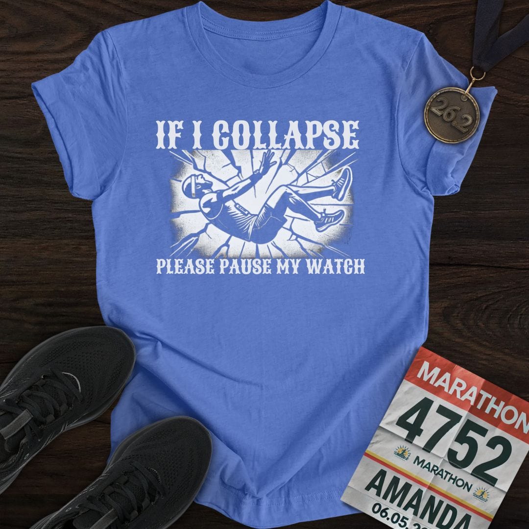 Printify T-Shirt Heather Royal / S Please Pause My Watch T-Shirt