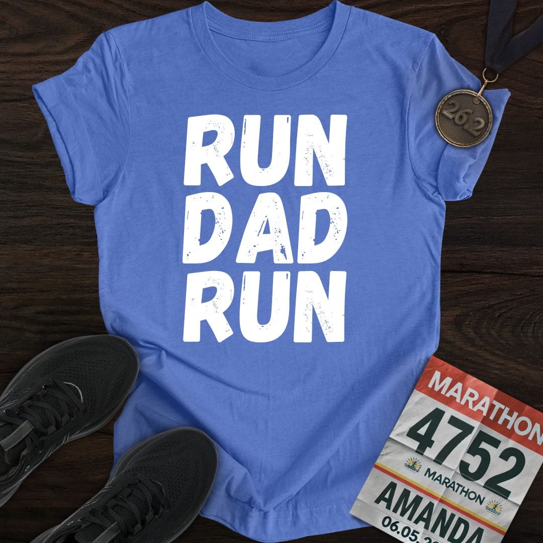 Printify T-Shirt Heather Royal / S Run Dad Run -2- T-shirt