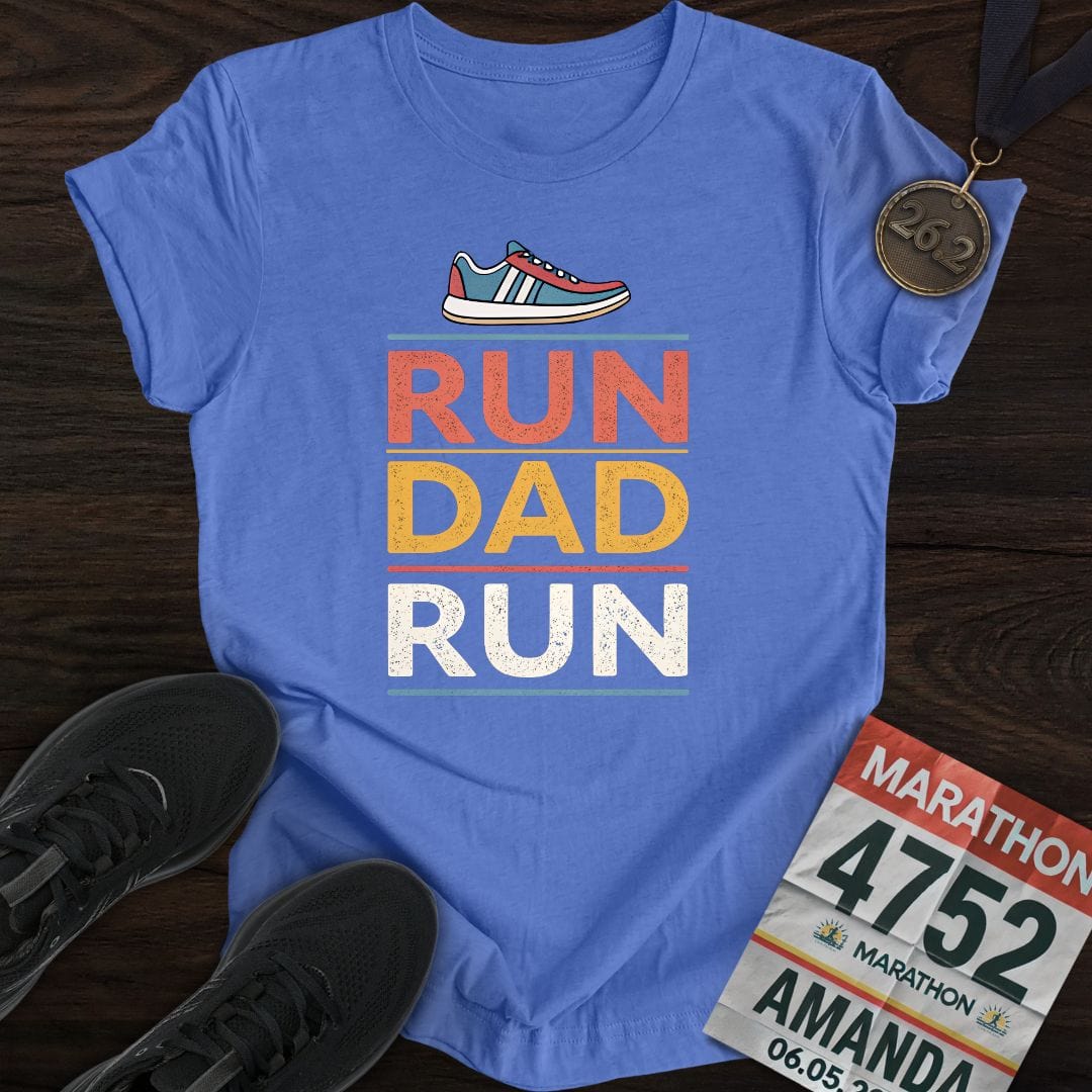 Printify T-Shirt Heather Royal / S Run Dad Run T-shirt