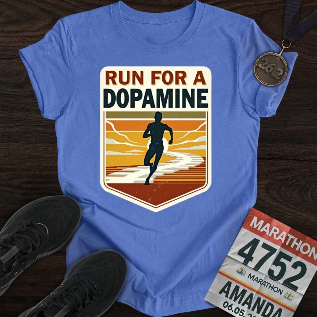 Printify T-Shirt Heather Royal / S Run For A Dopamine T-shirt