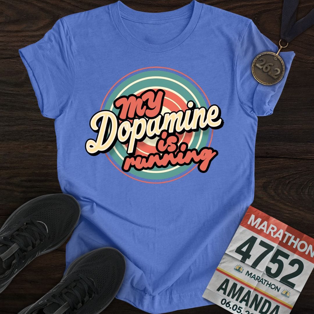 Printify T-Shirt Heather Royal / S Run For Dopamine -3- T-shirt