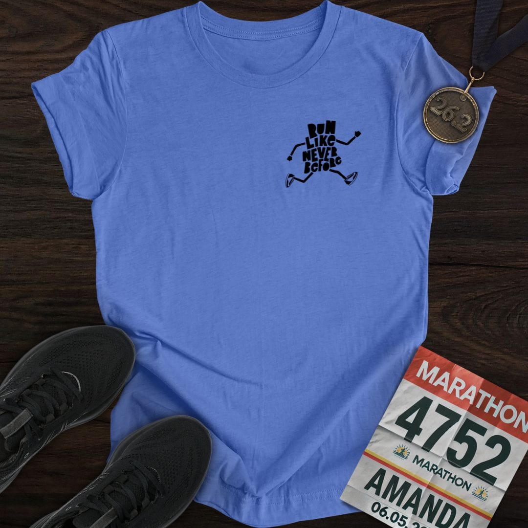 Printify T-Shirt Heather Royal / S Run Like Never Before T-Shirt