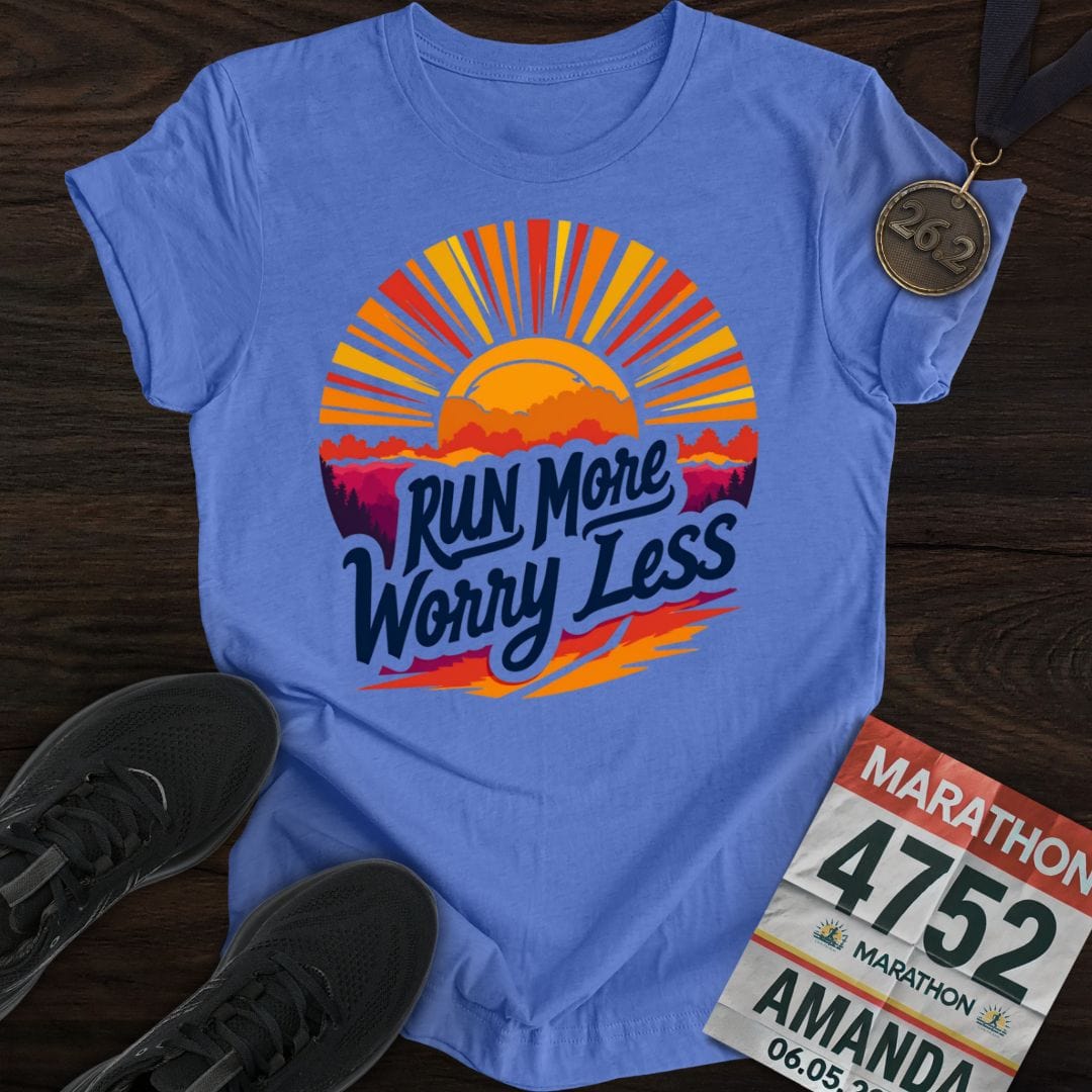 Printify T-Shirt Heather Royal / S Run More, Move More T-shirt