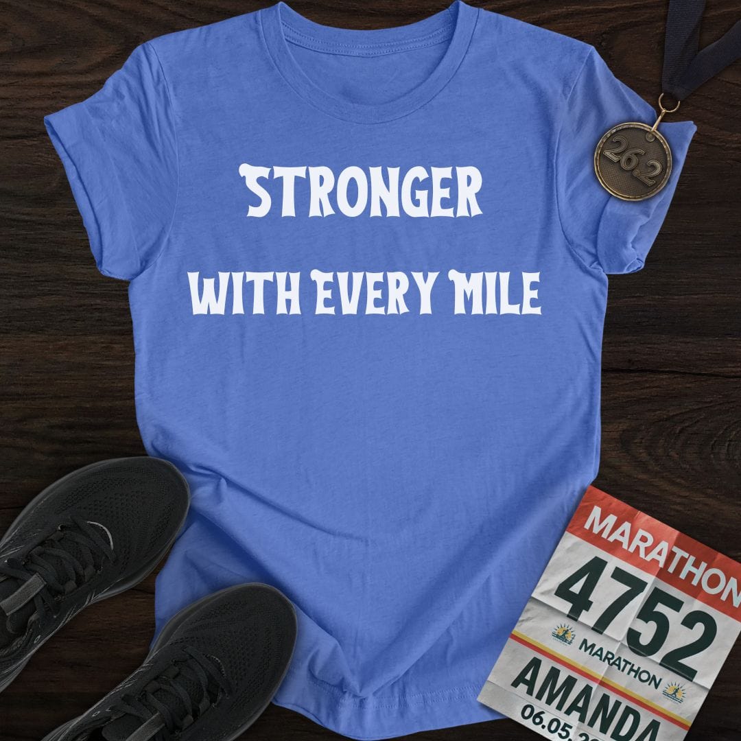 Printify T-Shirt Heather Royal / S Run Stronger T-Shirt