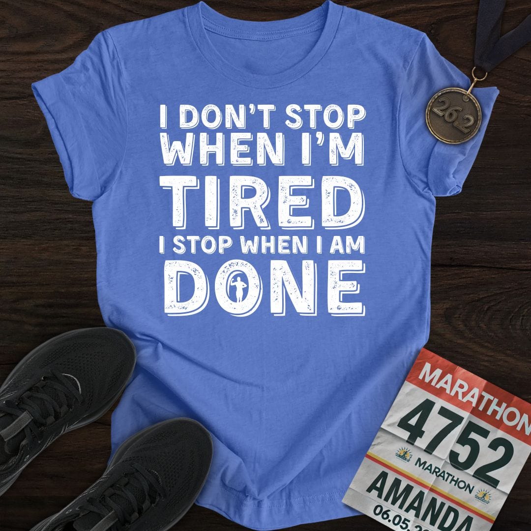 Printify T-Shirt Heather Royal / S Run ‘Til It’s Done T-shirt