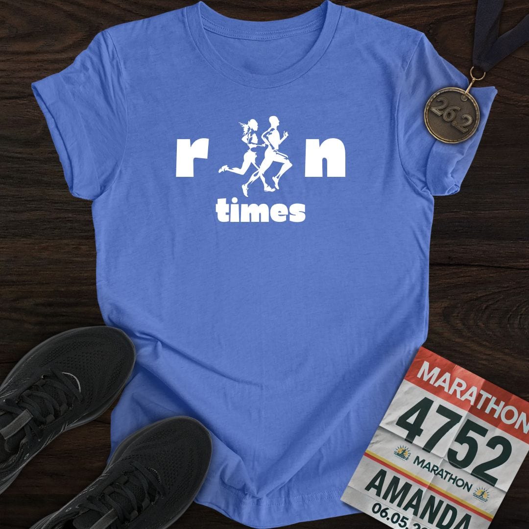 Printify T-Shirt Heather Royal / S Run Times T-shirt