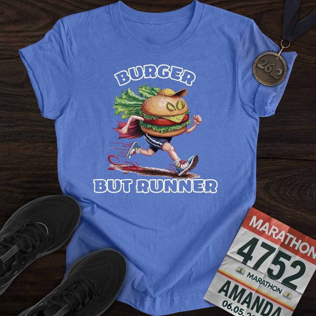 Printify T-Shirt Heather Royal / S Runner Burger T-Shirt