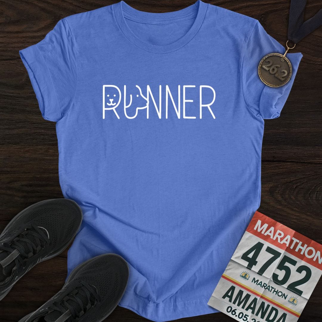 Printify T-Shirt Heather Royal / S Runner Dog T-Shirt