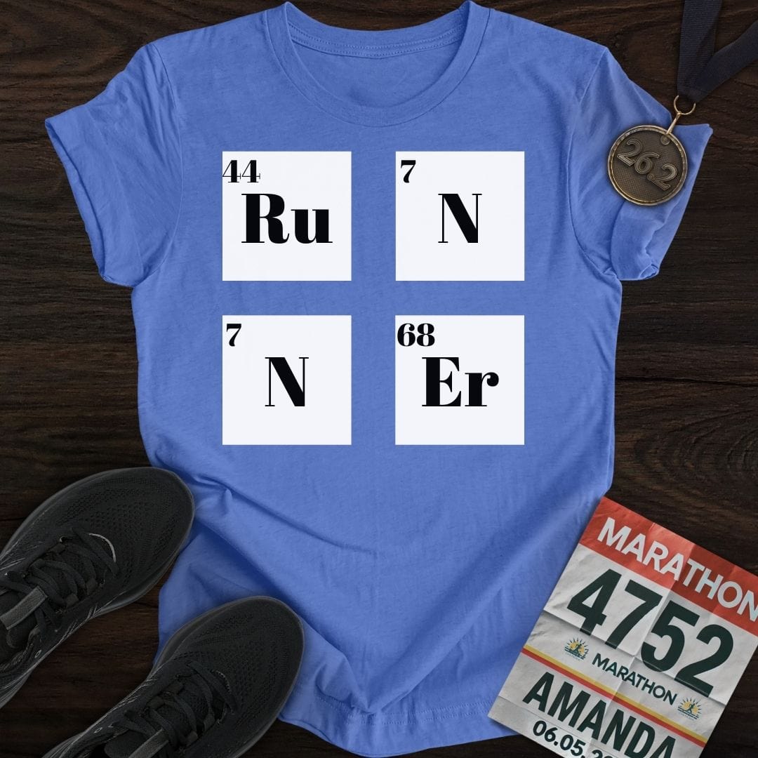 Printify T-Shirt Heather Royal / S Runner Element Two T-Shirt