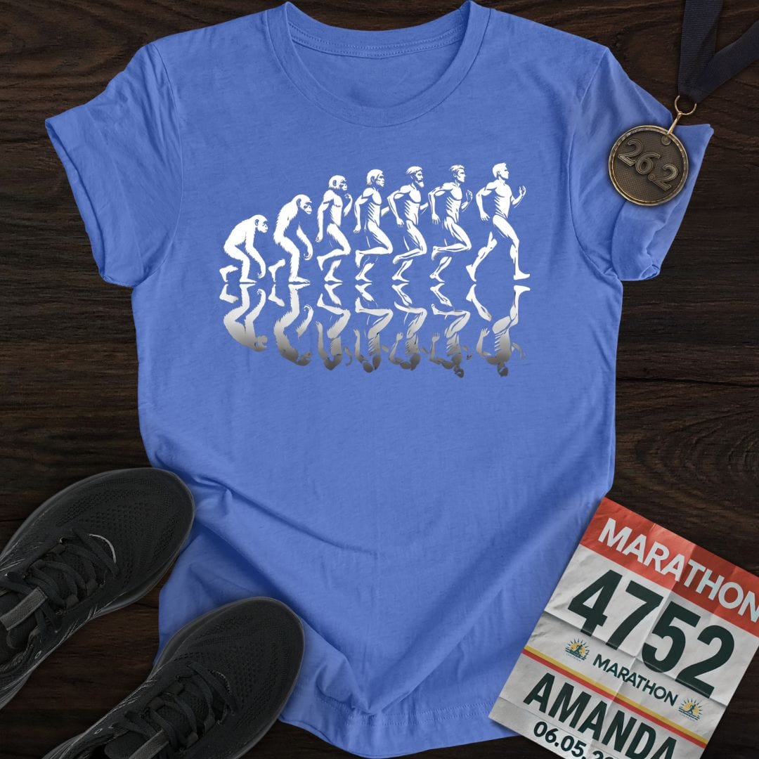 Printify T-Shirt Heather Royal / S Runner Evolution T-Shirt