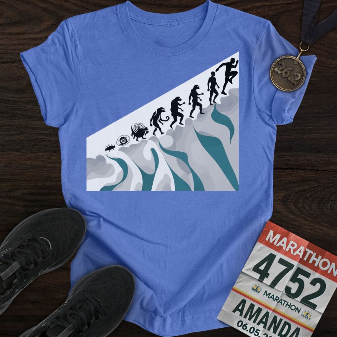 Printify T-Shirt Heather Royal / S Runner Evolution Two T-Shirt