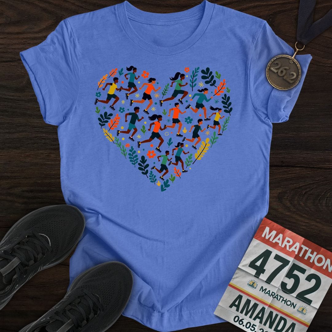 Printify T-Shirt Heather Royal / S Runner Love T-shirt