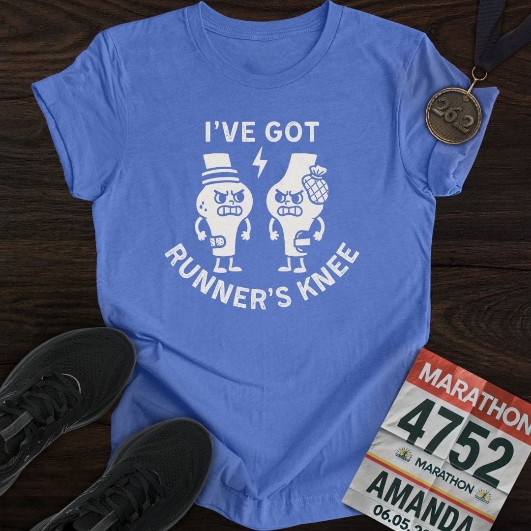 Printify T-Shirt Heather Royal / S Runner's Knee T-Shirt