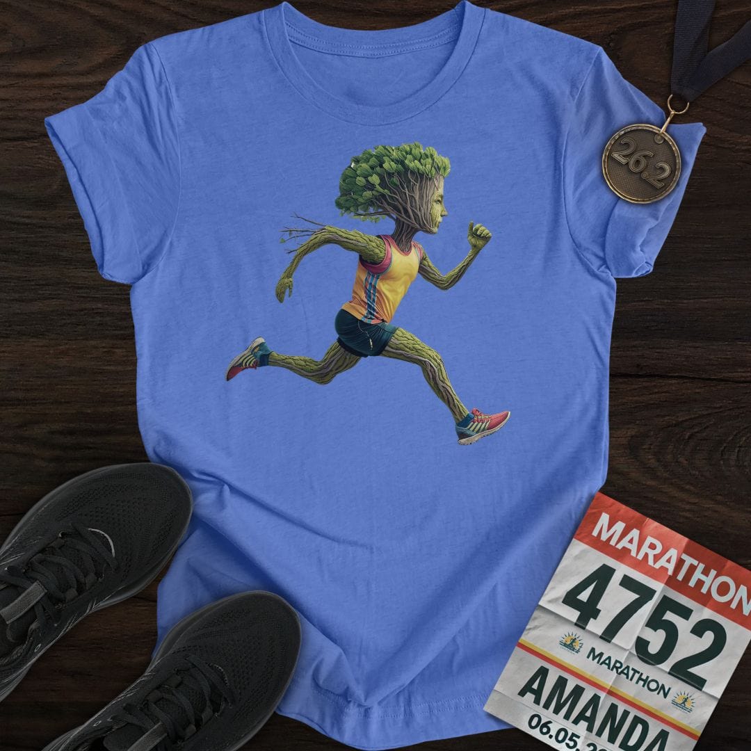 Printify T-Shirt Heather Royal / S Runner Tree T-Shirt