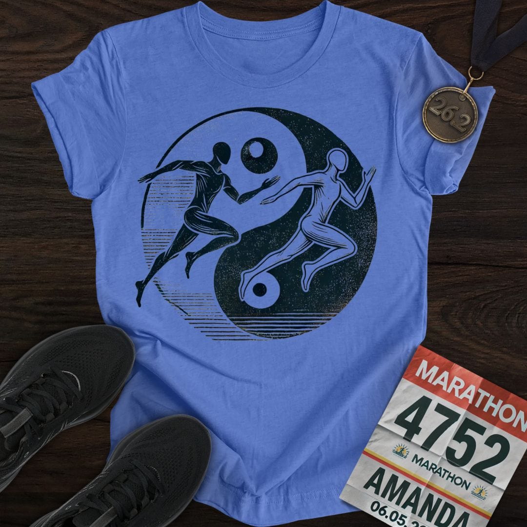 Printify T-Shirt Heather Royal / S Runners Yin Yang T-shirt