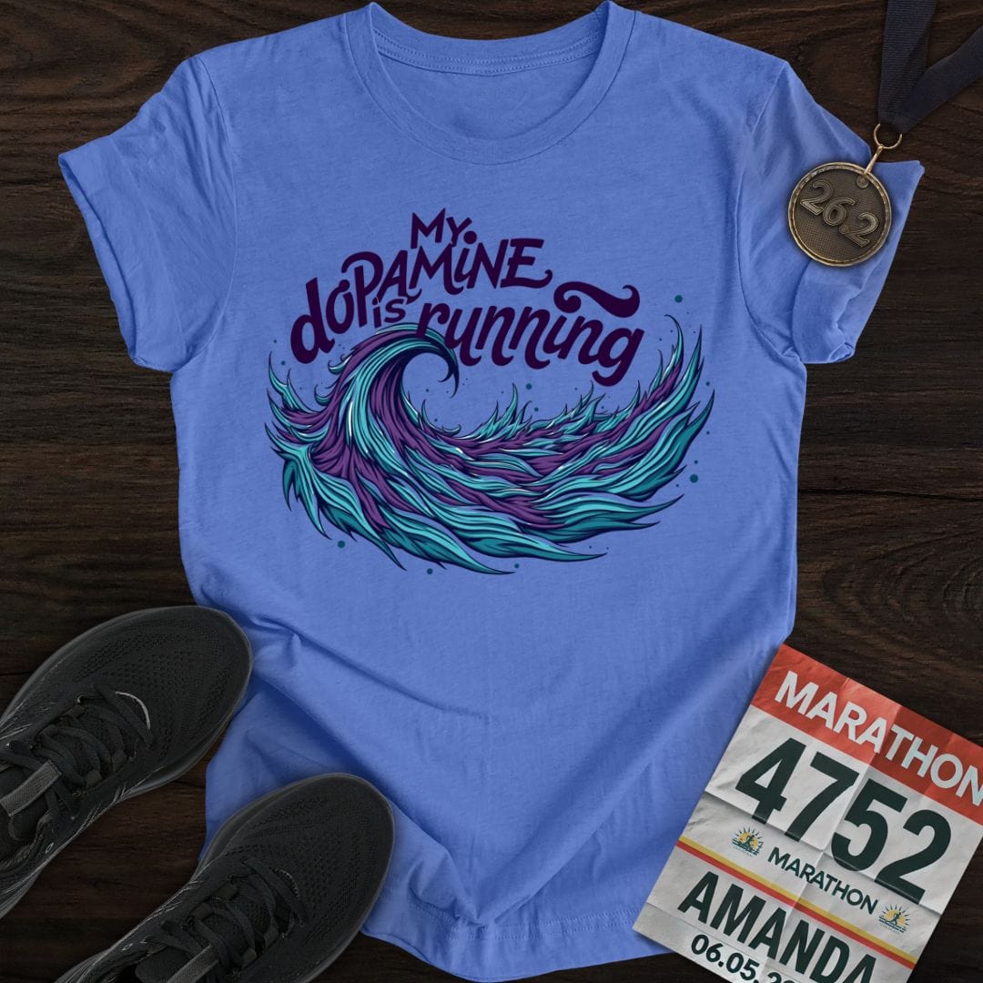 Printify T-Shirt Heather Royal / S Running Dopamine T-shirt
