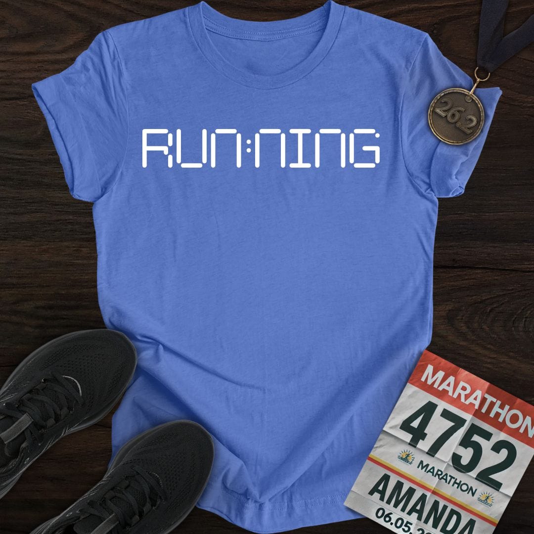 Printify T-Shirt Heather Royal / S Running O'Clock T-shirt
