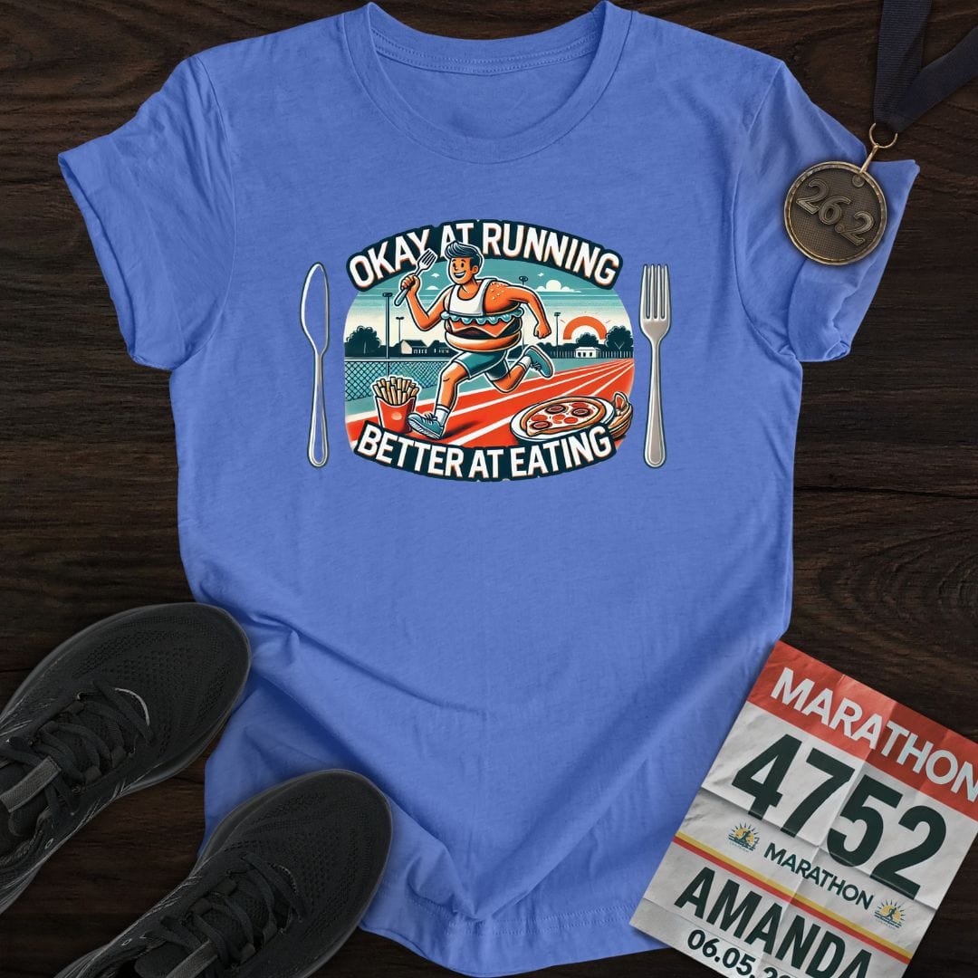Printify T-Shirt Heather Royal / S Running or Eating T-Shirt