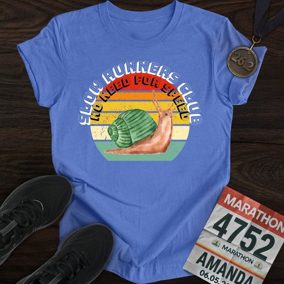 Printify T-Shirt Heather Royal / S Slow Runners Club T-Shirt