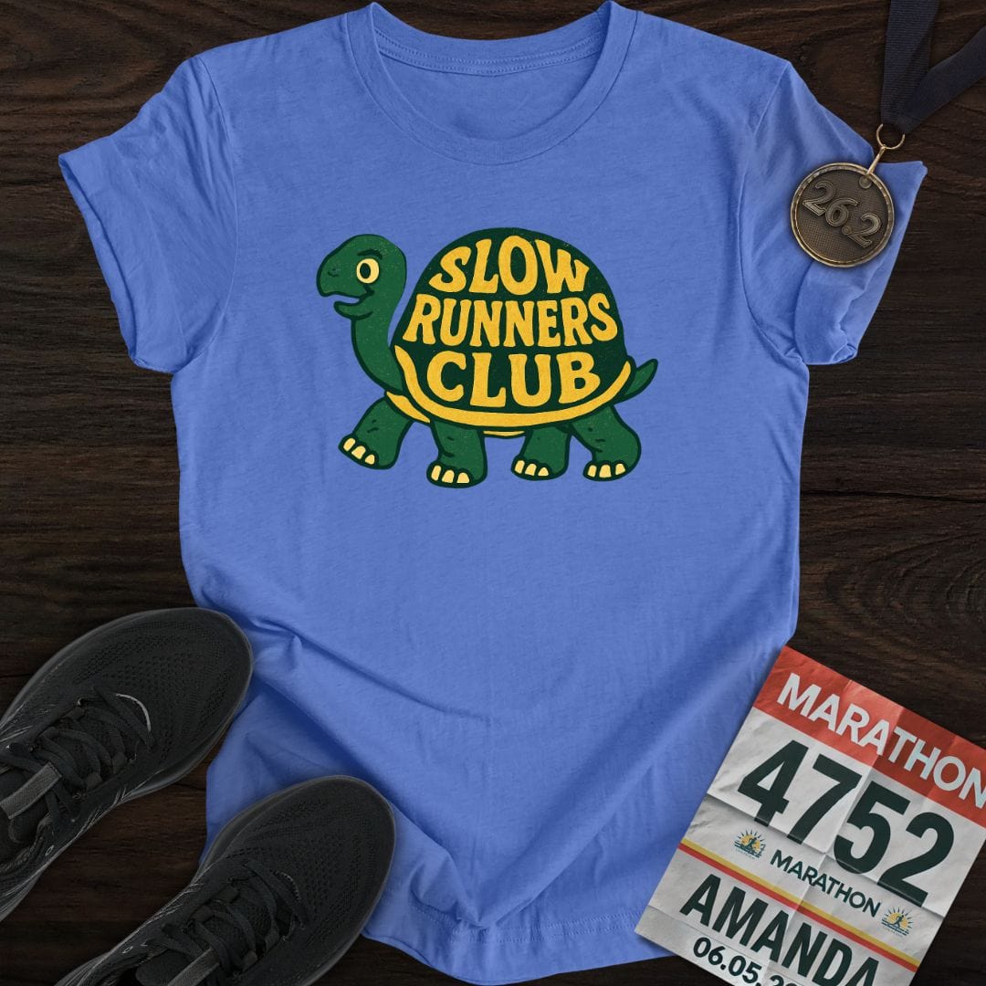 Printify T-Shirt Heather Royal / S Slow Runners Club T-Shirt