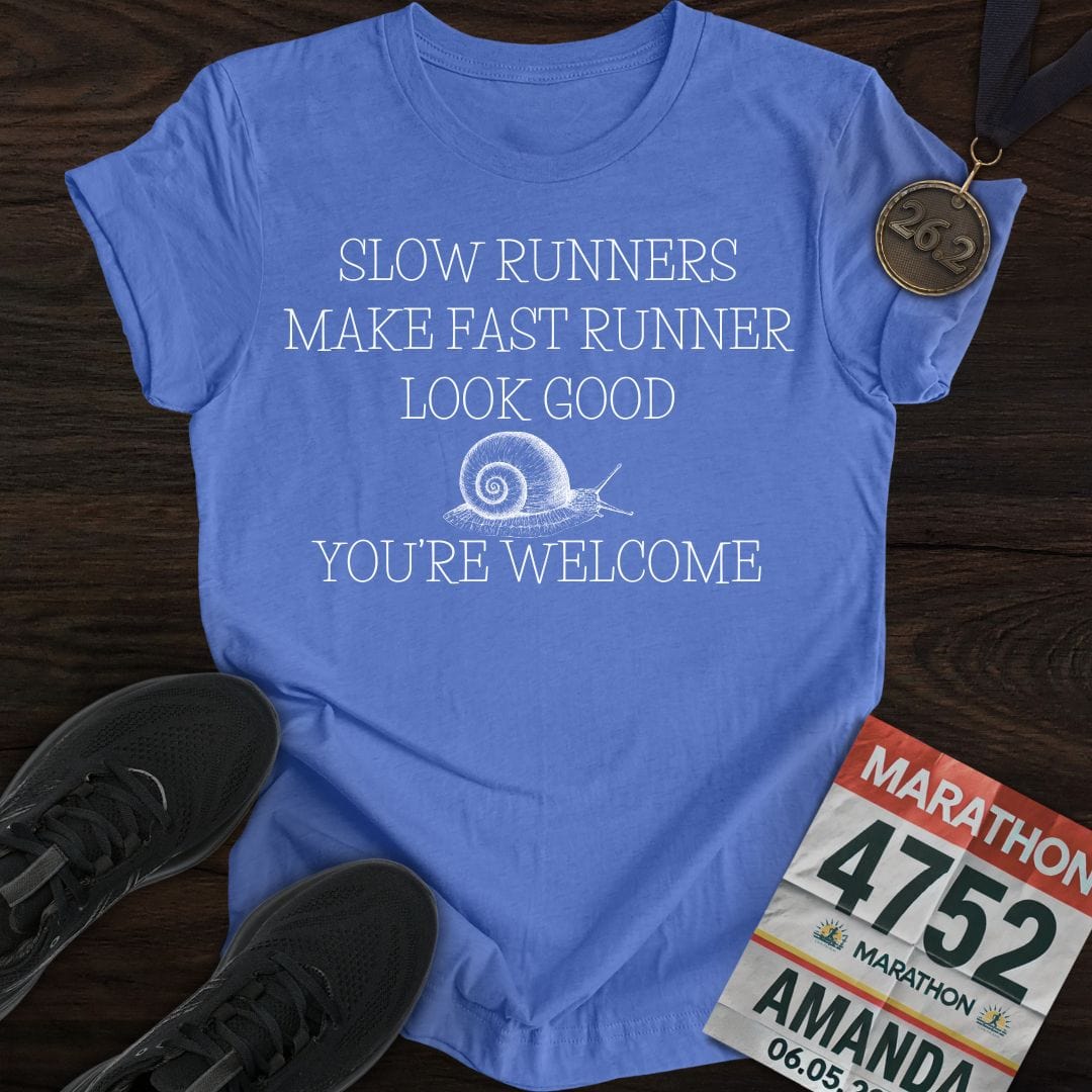 Printify T-Shirt Heather Royal / S Slow Runners T-Shirt