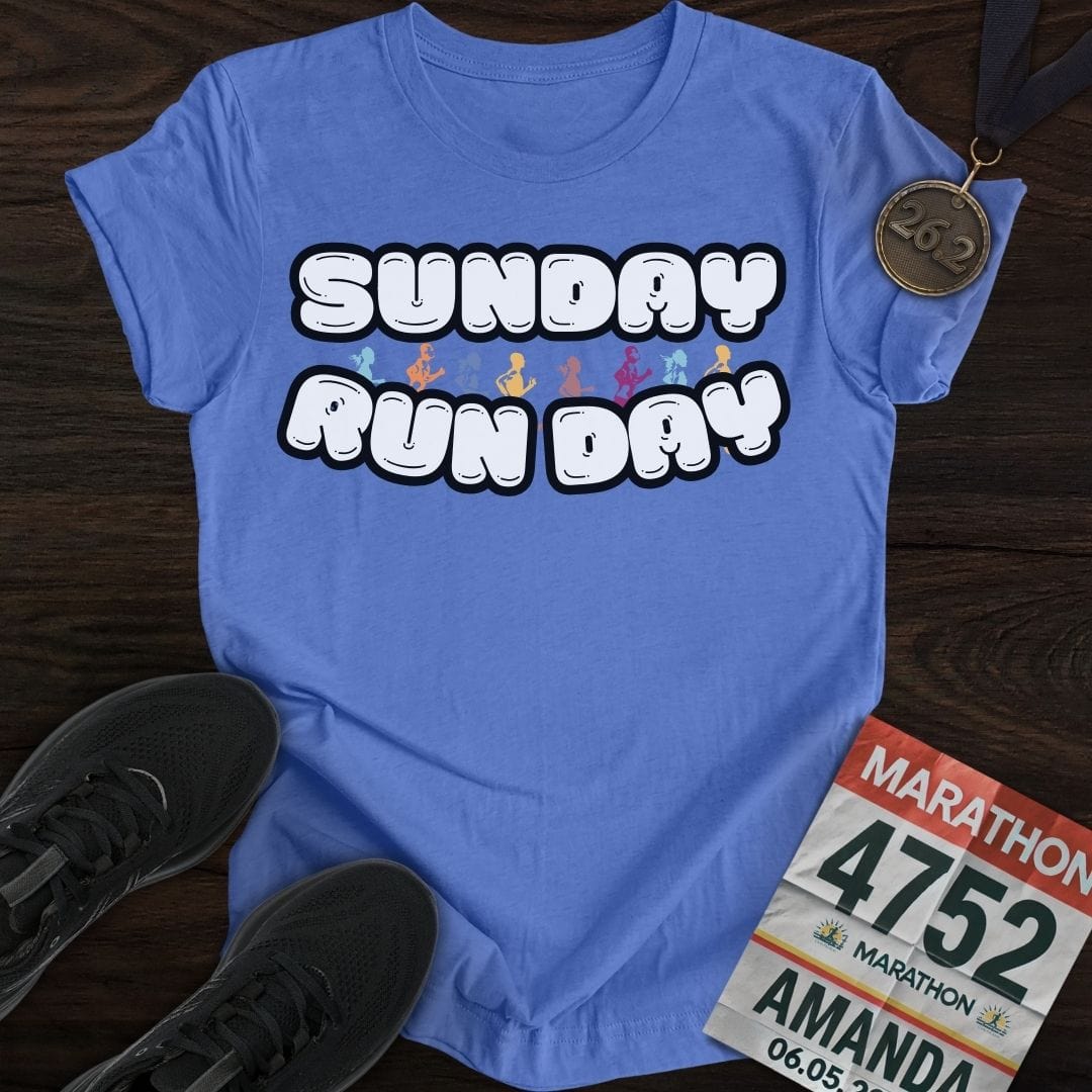 Printify T-Shirt Heather Royal / S Sunday Runday T-Shirt