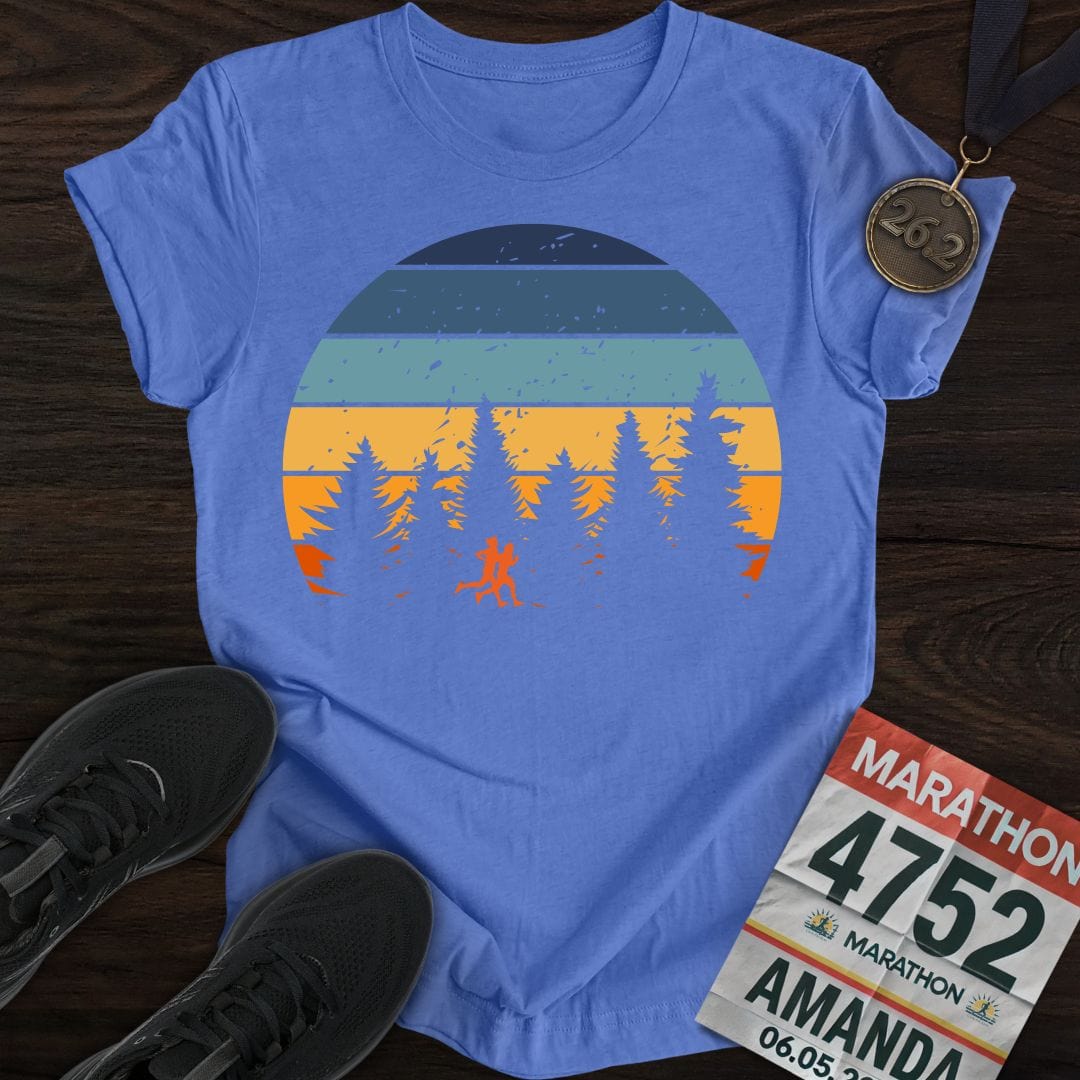 Printify T-Shirt Heather Royal / S Sunset Runners T-shirt