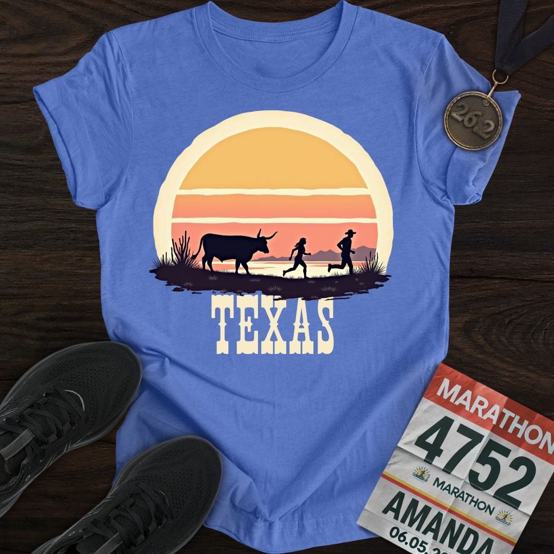 Printify T-Shirt Heather Royal / S Texas Runner T-shirt