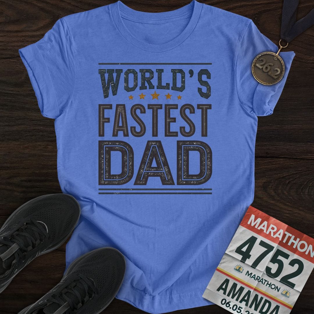 Printify T-Shirt Heather Royal / S World's Fastest Dad T-shirt