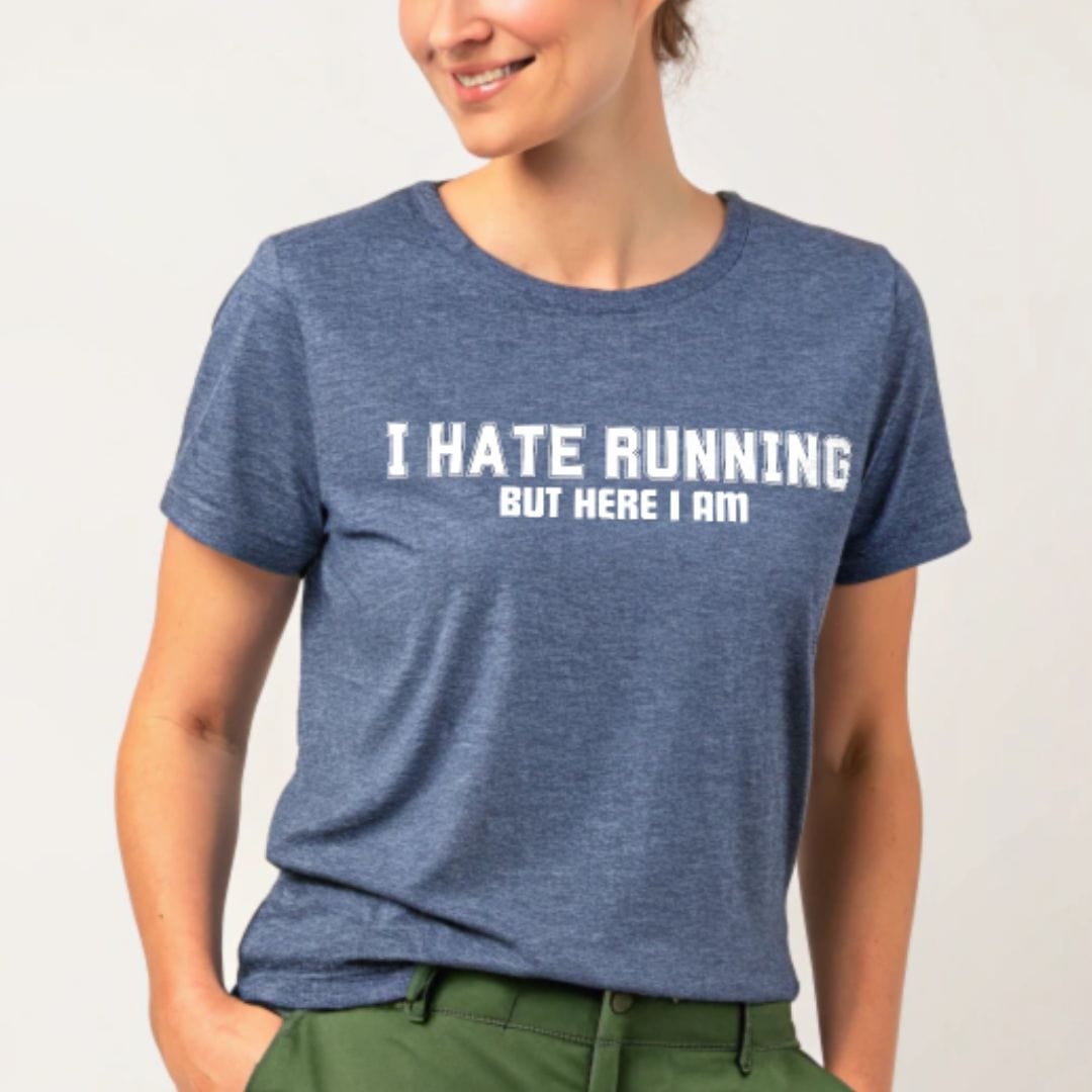 Printify T-Shirt I Hate Running But Here I Am! T-shirt