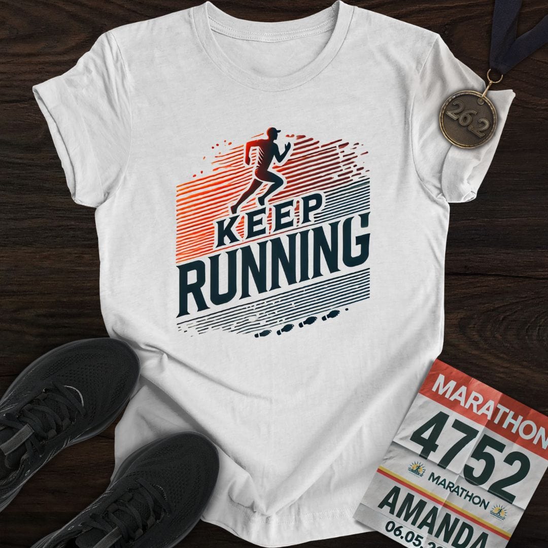 Printify T-Shirt Ice Grey / S Keep Running T-Shirt