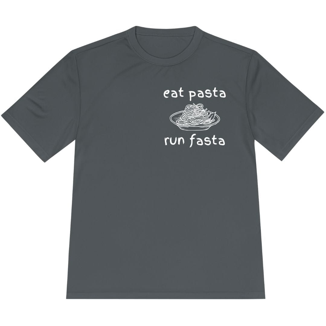 Printify T-Shirt Iron Grey / XS Eat Pasta and Run Fasta T-Shirt / Pro