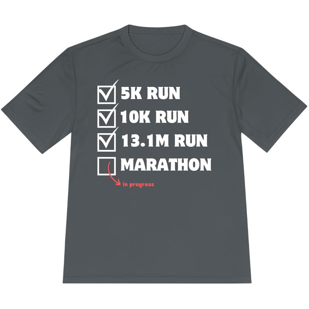 Printify T-Shirt Iron Grey / XS Marathon In Progress T-Shirt / Pro