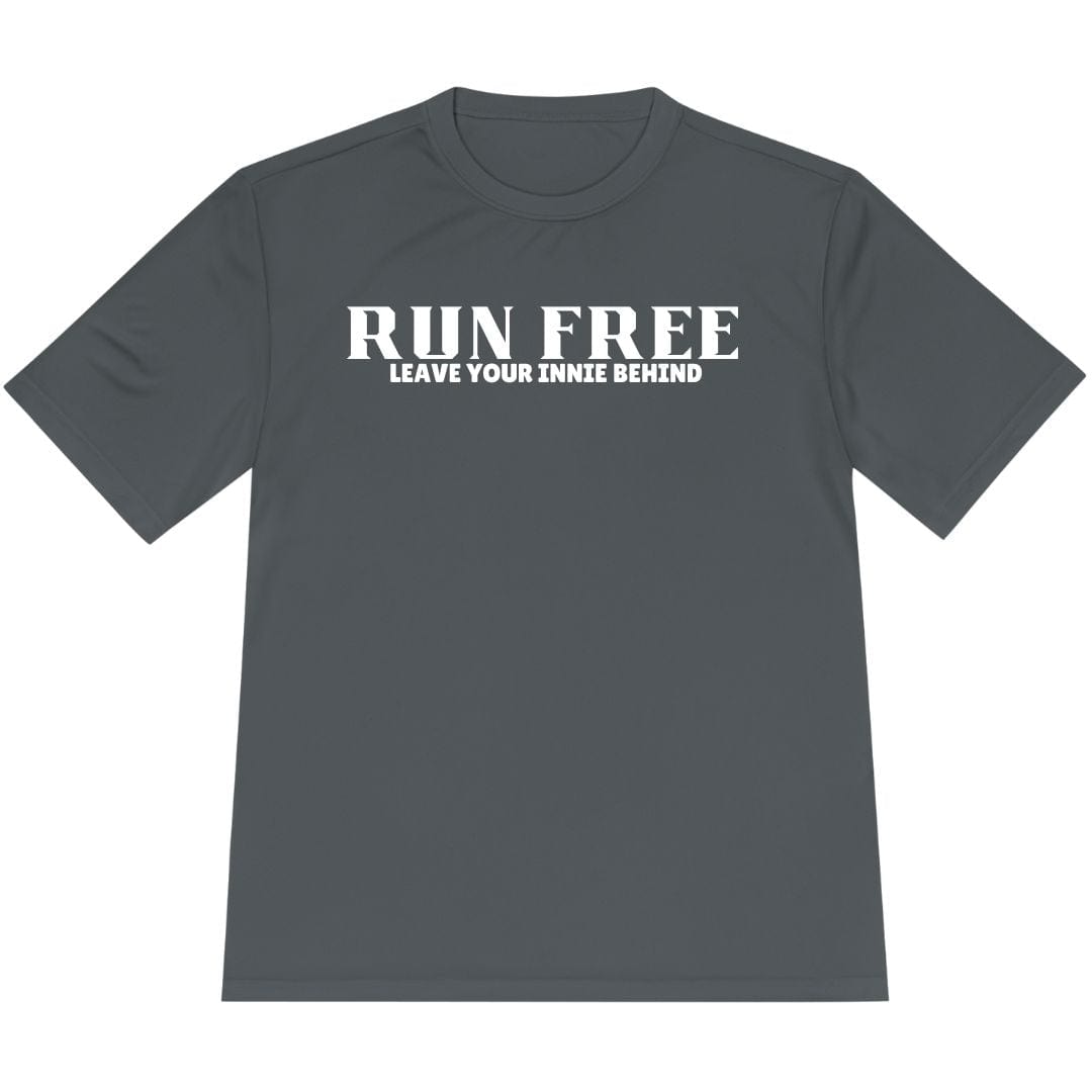 Printify T-Shirt Iron Grey / XS Run Free – Leave Your Innie Behind T-Shirt / Pro