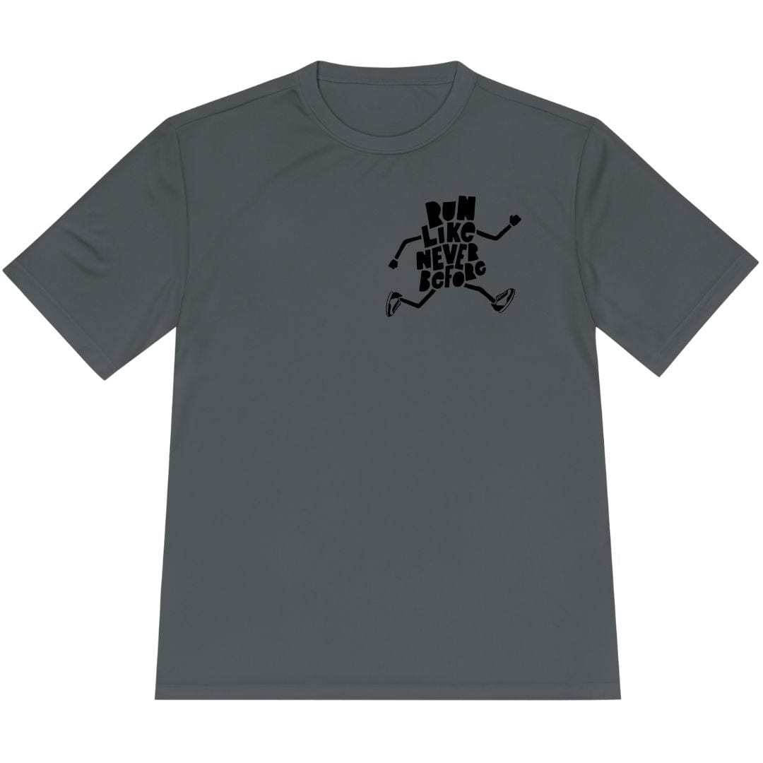 Printify T-Shirt Iron Grey / XS Run Like Never Before T-Shirt / Pro